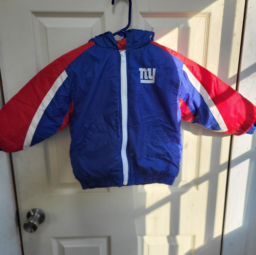 Vintage 90s NFL New York Giants  Sports Club Jacket Boys 4T